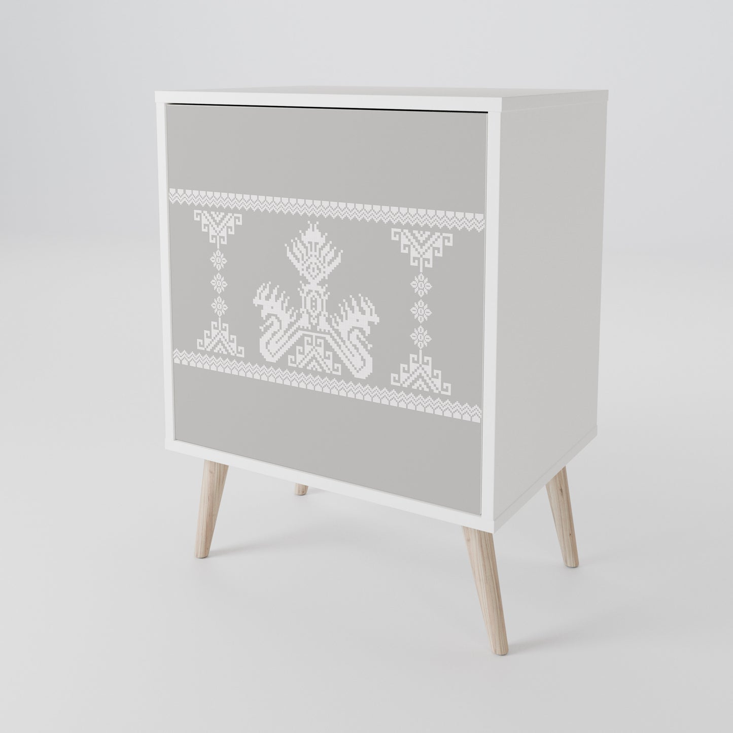 THAI GRAY Madia a 1 Anta in Finitura Bianca