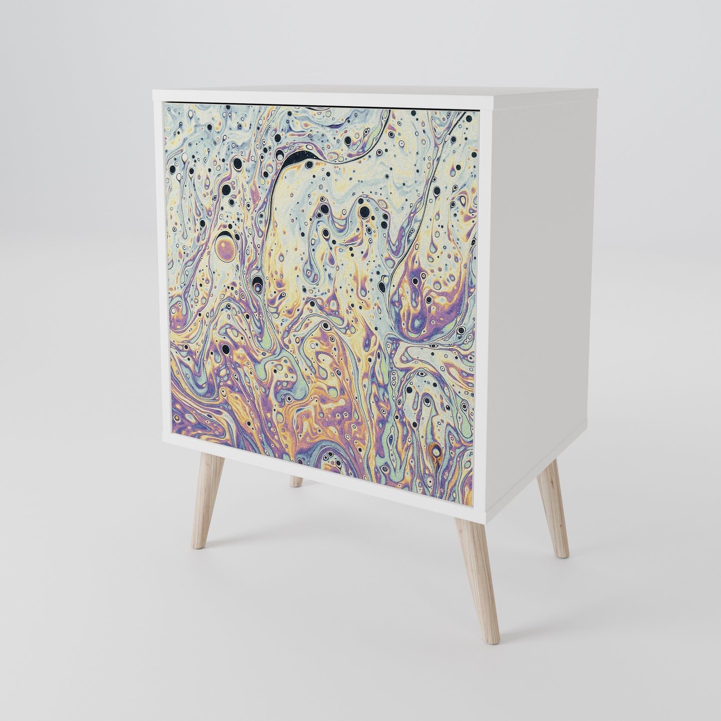 MOSAIC OF COLORS Madia a 1 Anta in Finitura Bianca