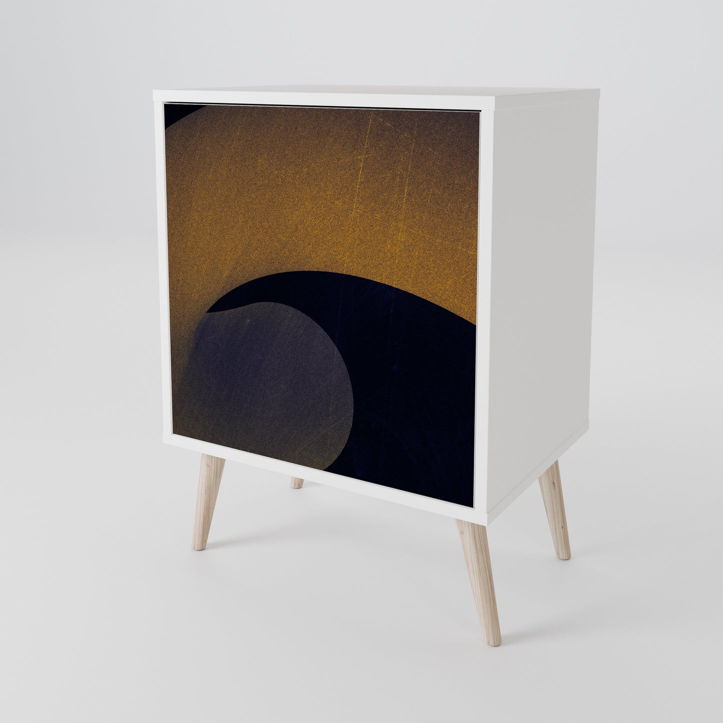 HOLLOW TIME Madia a 1 Anta in Finitura Bianca