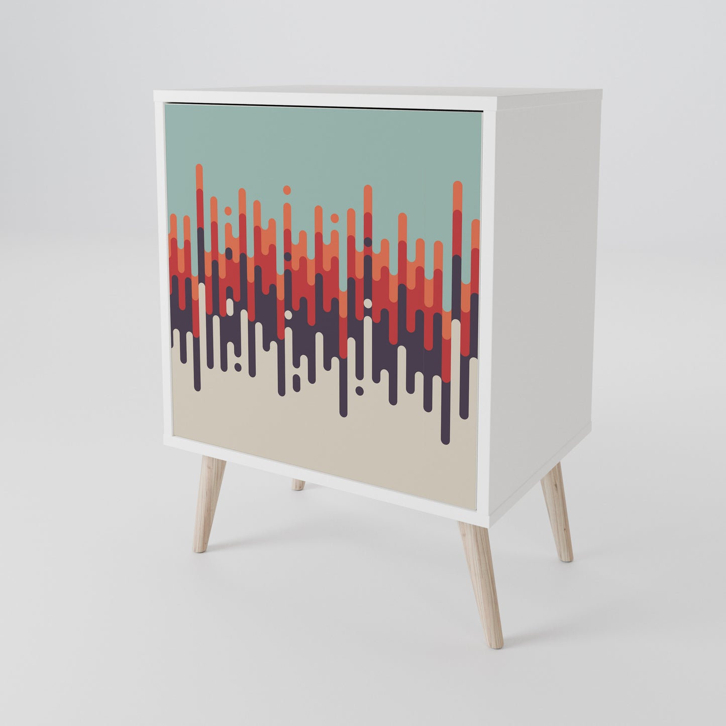 CHROMA CONTOURS Madia a 1 Anta in Finitura Bianca