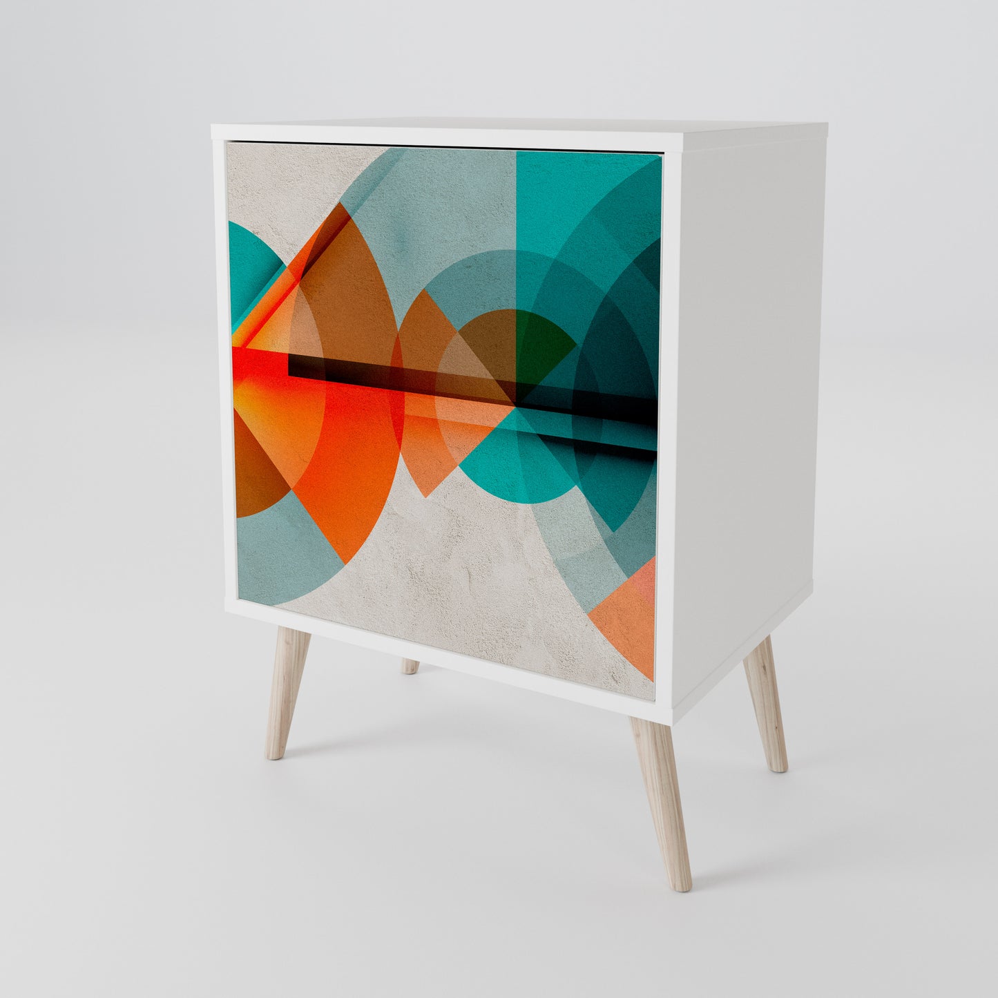 CIRCULAR RHAPSODY Madia a 1 Anta in Finitura Bianca