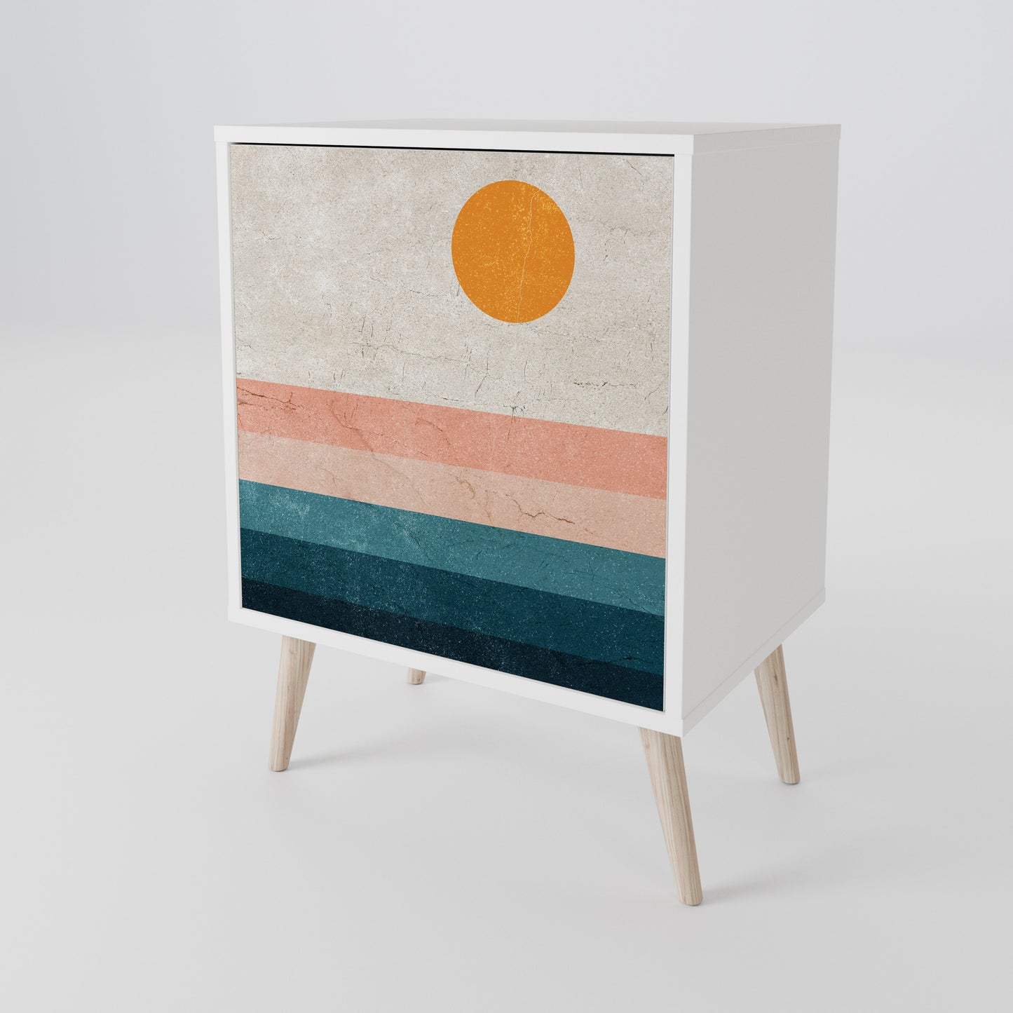 TWO HALVES Madia a 1 Anta in Finitura Bianca