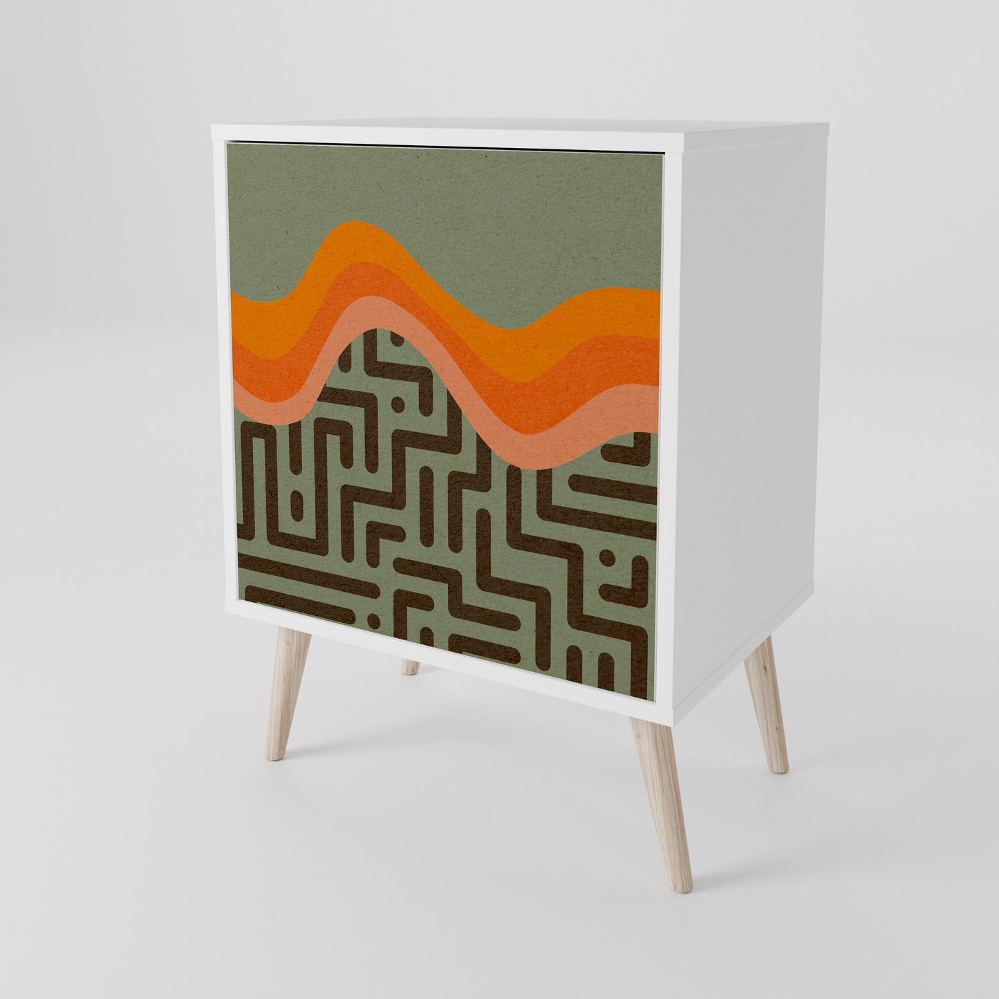 SIMPLE SOLUTIONS Madia a 1 Anta in Finitura Bianca