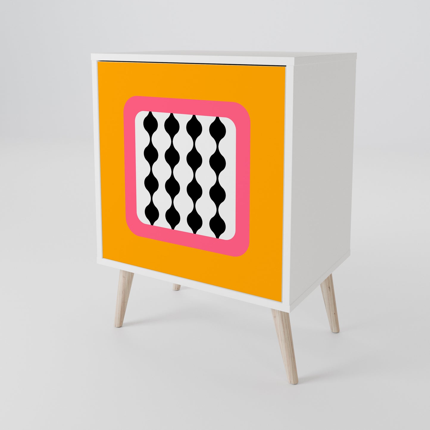 TEARS IN HEAVEN 1-Door Sideboard in White Finish