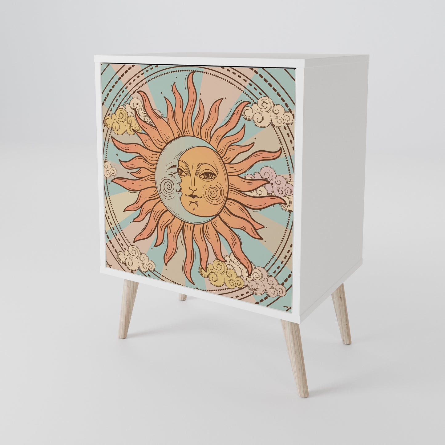 MYSTICAL STRUCTURE Madia a 1 Anta in Finitura Bianca