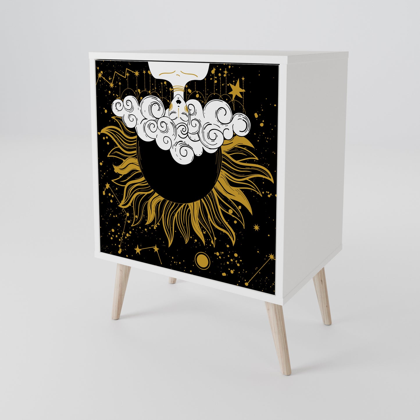 STELLAR CONSTELLATIONS Madia a 1 Anta in Finitura Bianca