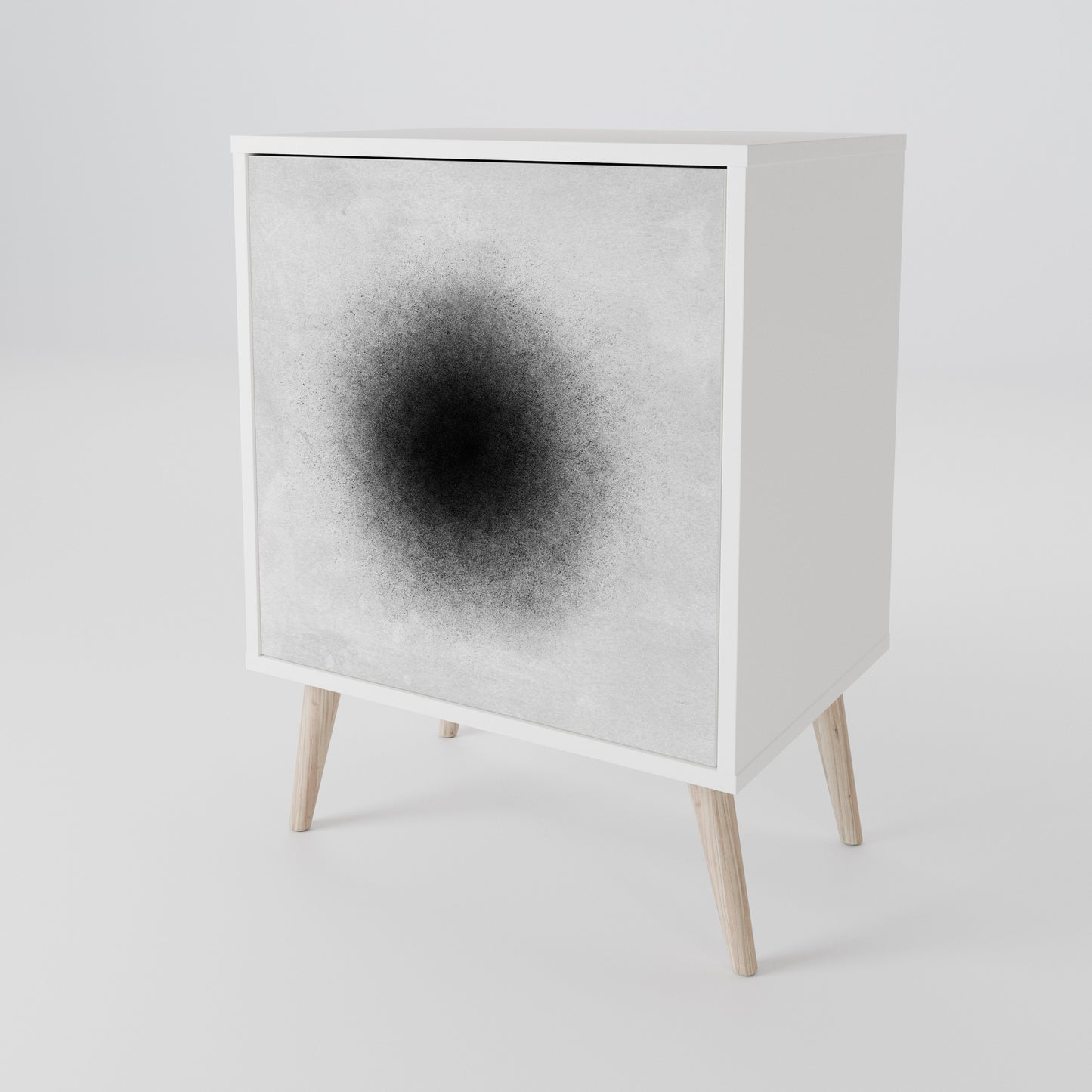 BLACK HOLE Madia a 1 Anta in Finitura Bianca