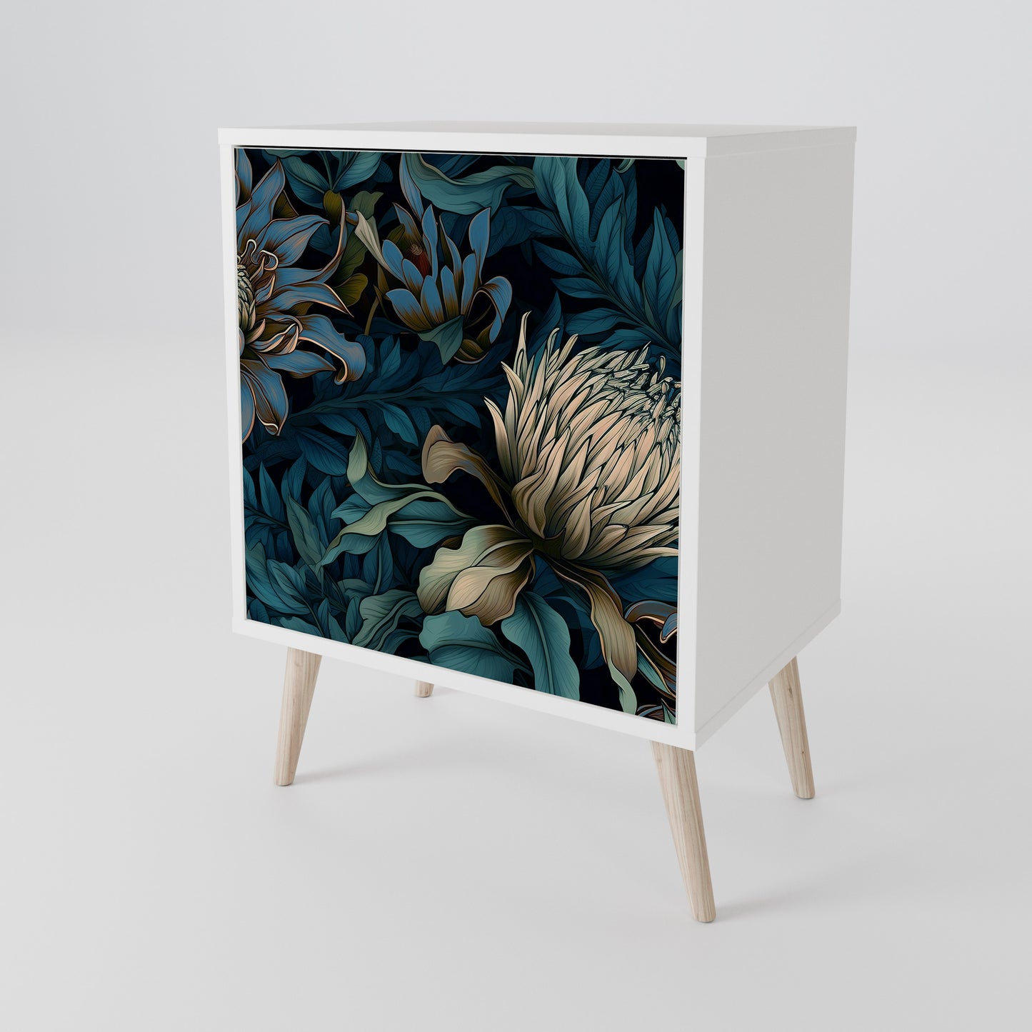 TWILIGHT BLOOM Madia a 1 Anta in Finitura Bianca