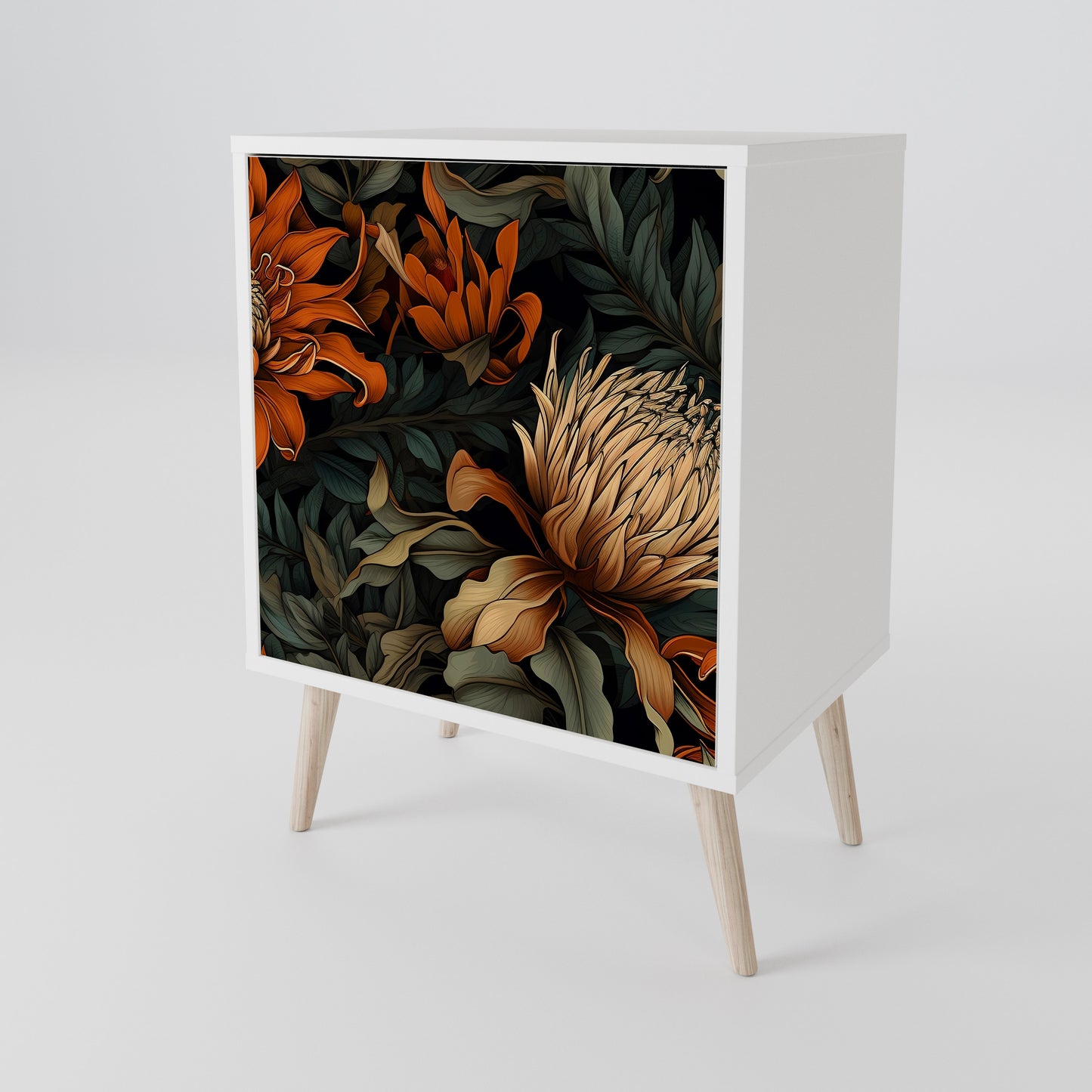 DAWN BLOOM Madia a 1 Anta in Finitura Bianca