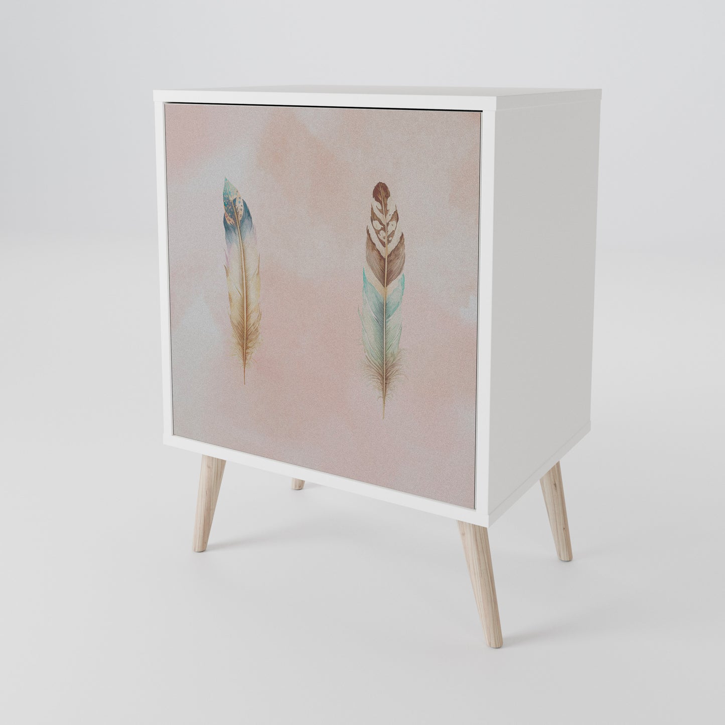 THE DELIQUESCE 1-Door Sideboard in White Finish