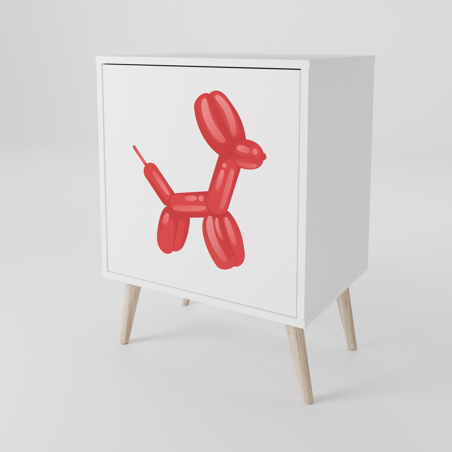 CHILDHOOD MEMORY 1-Door Sideboard in White Finish