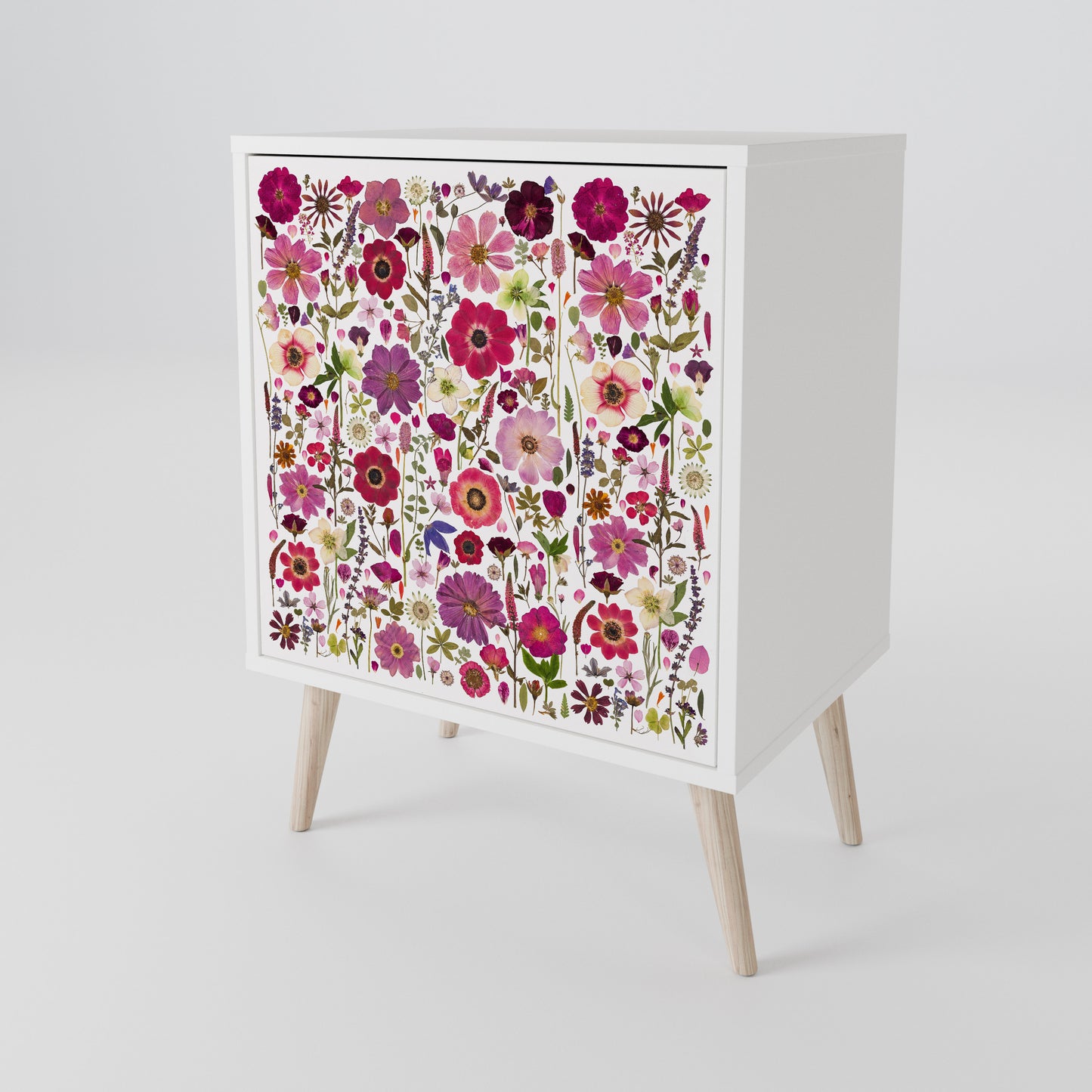PETAL GARDEN Madia a 1 Anta in Finitura Bianca