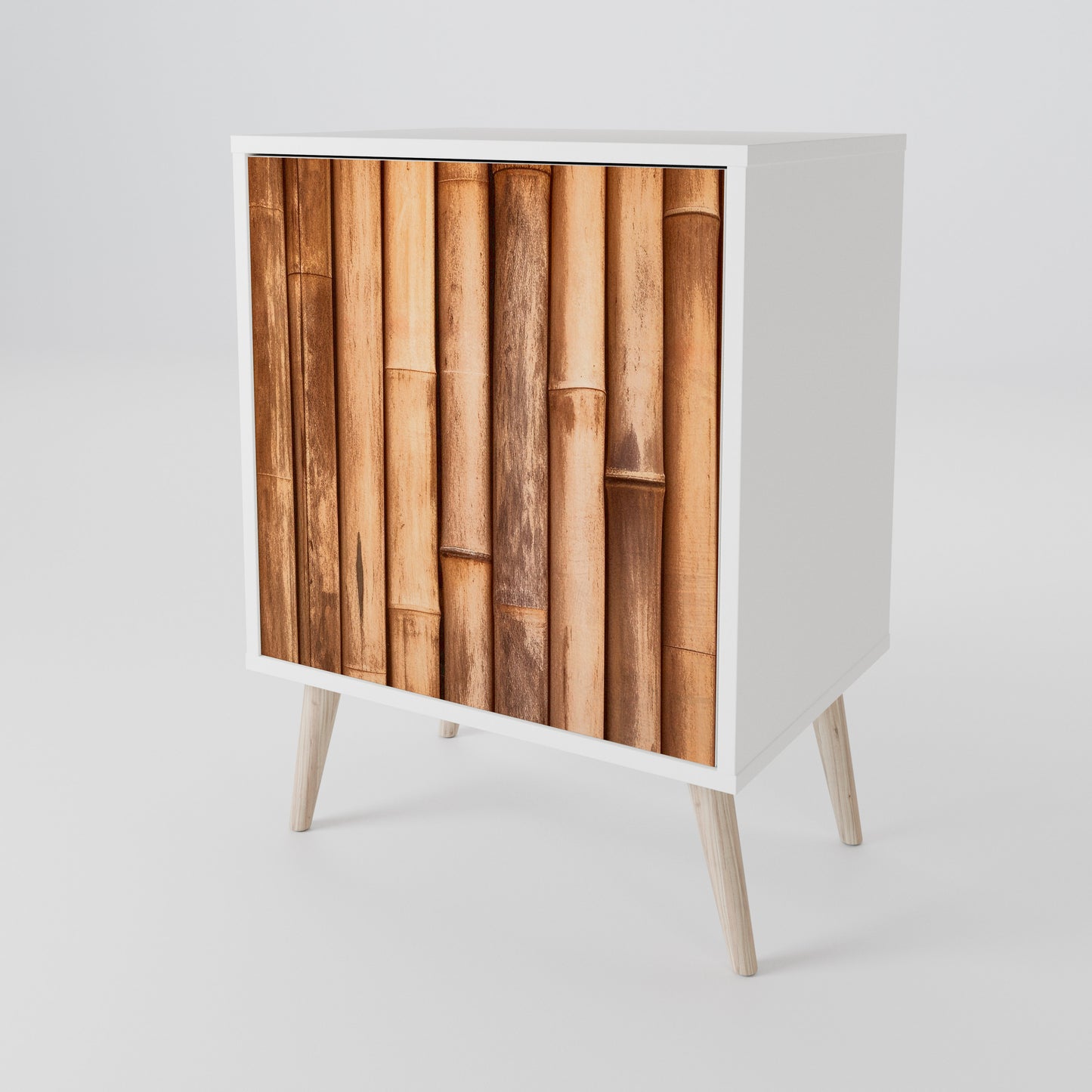 NATURAL WOOD Madia a 1 Anta in Finitura Bianca