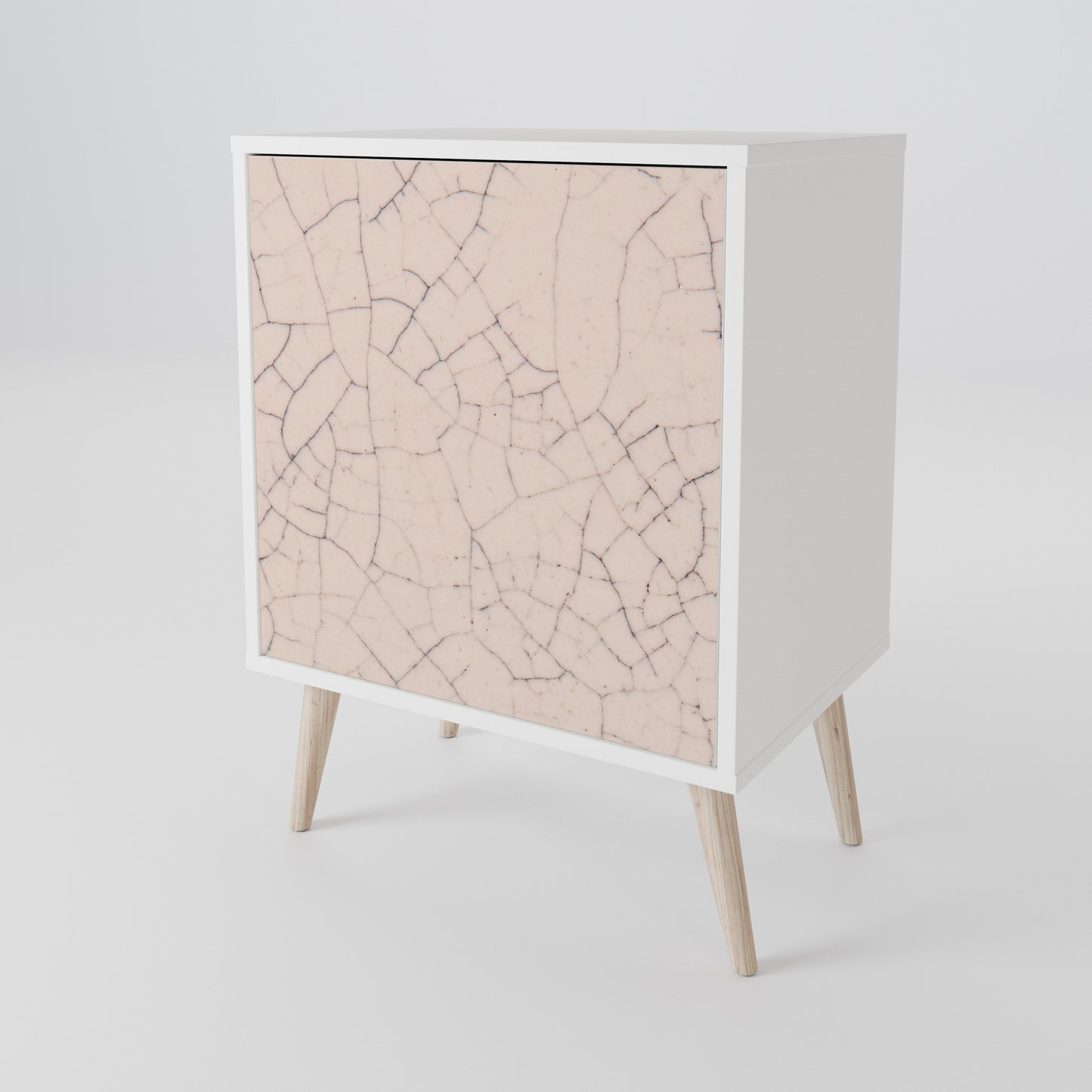 CERAMIC TEXTURE Madia a 1 Anta in Finitura Bianca
