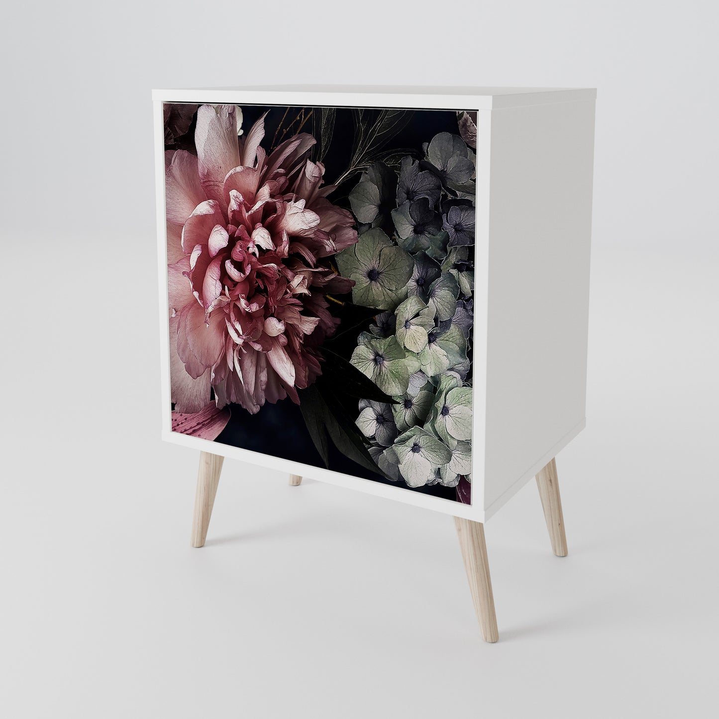 PURE BLOSSOM Madia a 1 Anta in Finitura Bianca