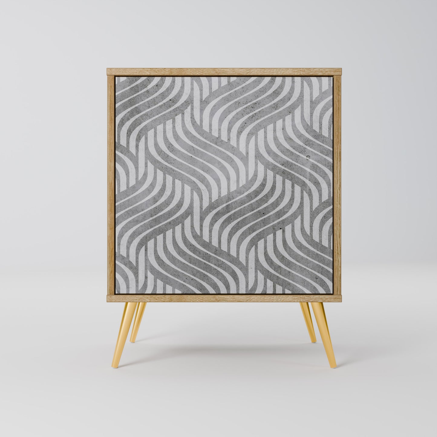 CONCRETE MOVEMENT 1-Door Sideboard in Oak Effect