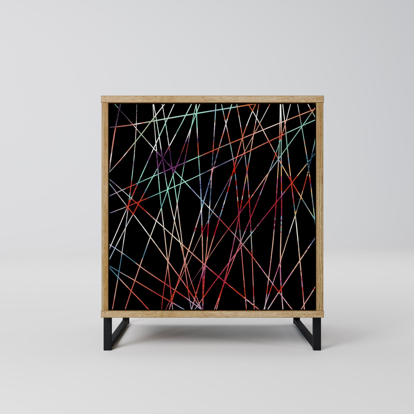 LUMINOUS SNARE 1-Door Sideboard in Oak Effect
