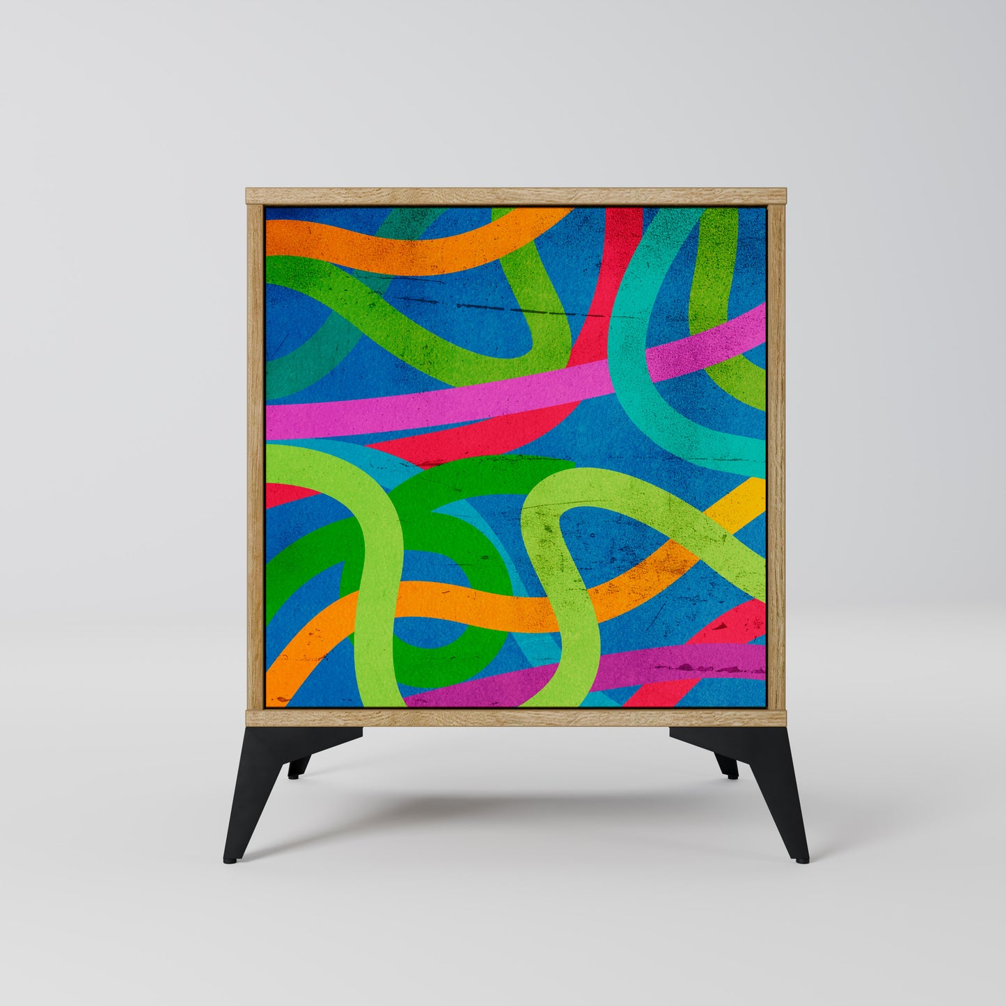 STREAMER TANGLE 1-Door Sideboard in Oak Effect