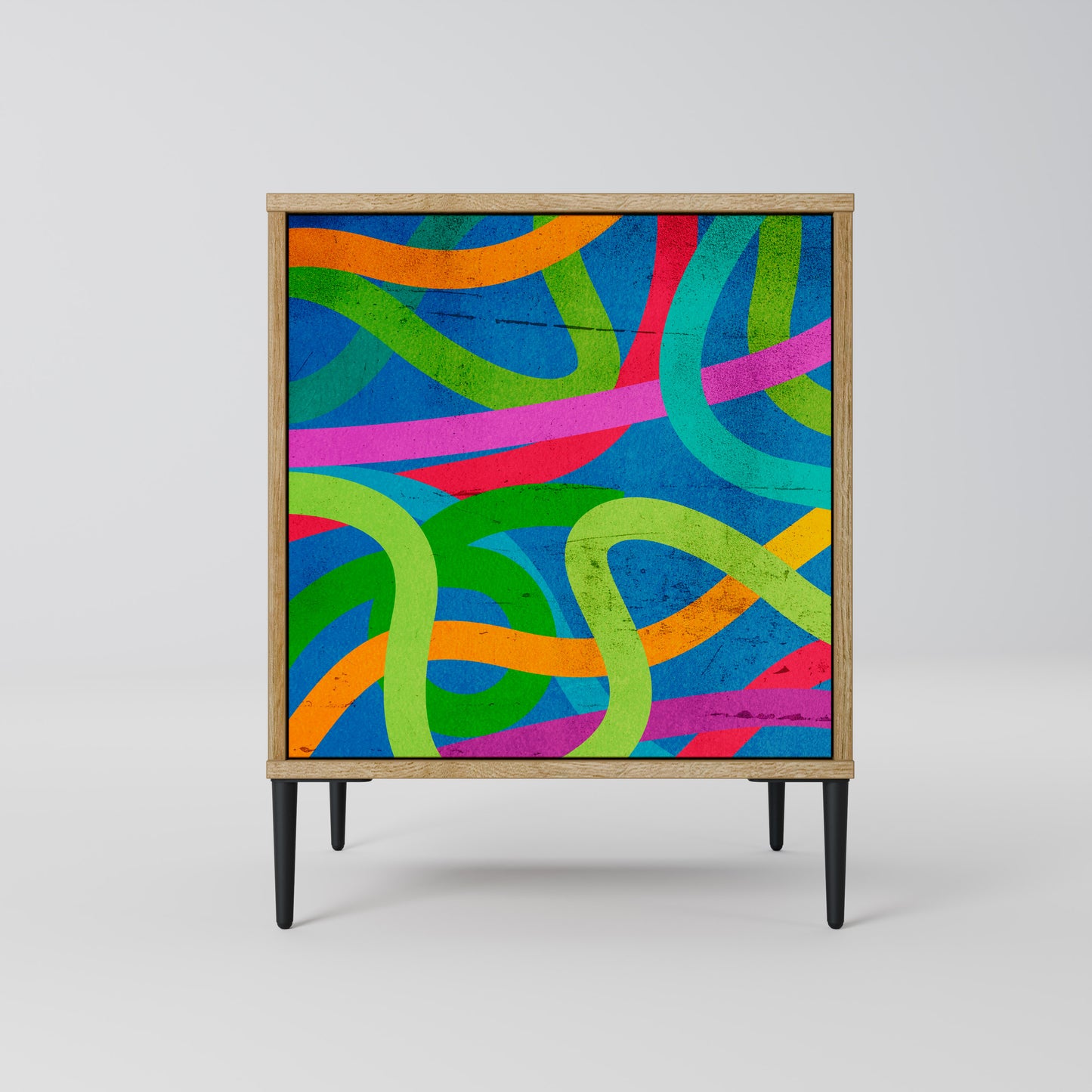 STREAMER TANGLE 1-Door Sideboard in Oak Effect