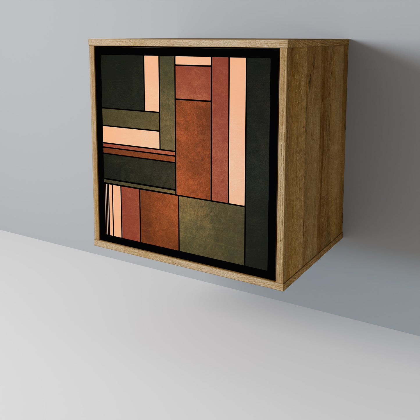 FIGURES OF NATURE Credenza a 1 anta effetto rovere