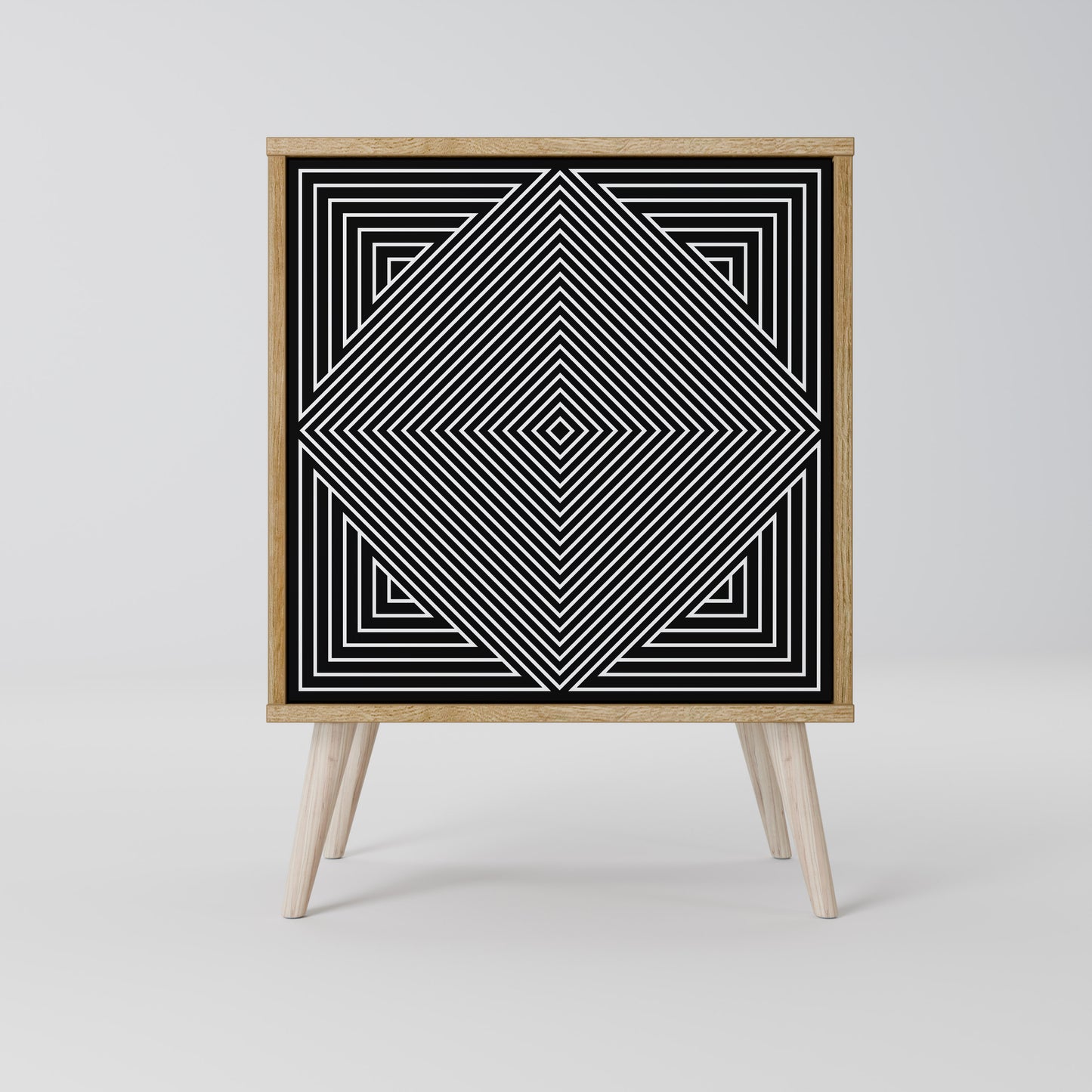 POLYGON ILLUSION 1-Door Sideboard in Oak Effect