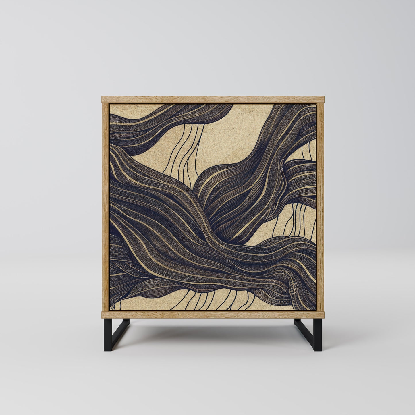 UNIFIED FRAGMENTS 1-Door Sideboard in Oak Effect
