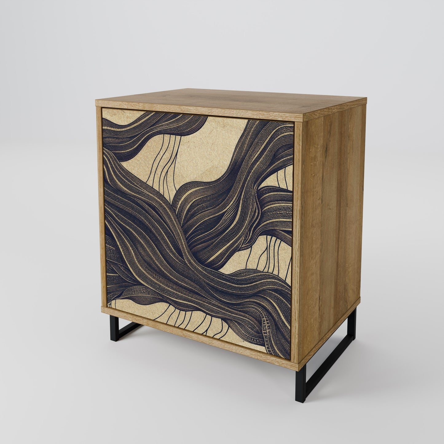 UNIFIED FRAGMENTS 1-Door Sideboard in Oak Effect