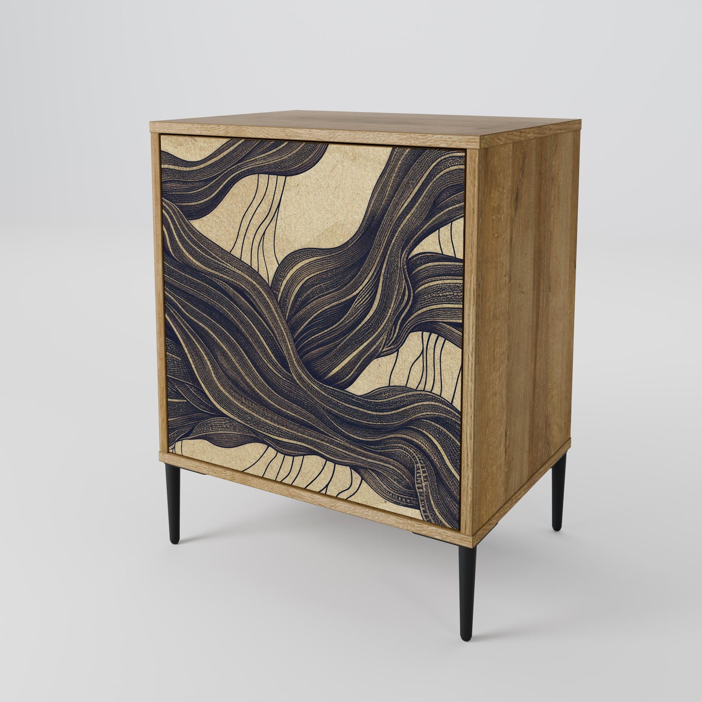 UNIFIED FRAGMENTS 1-Door Sideboard in Oak Effect