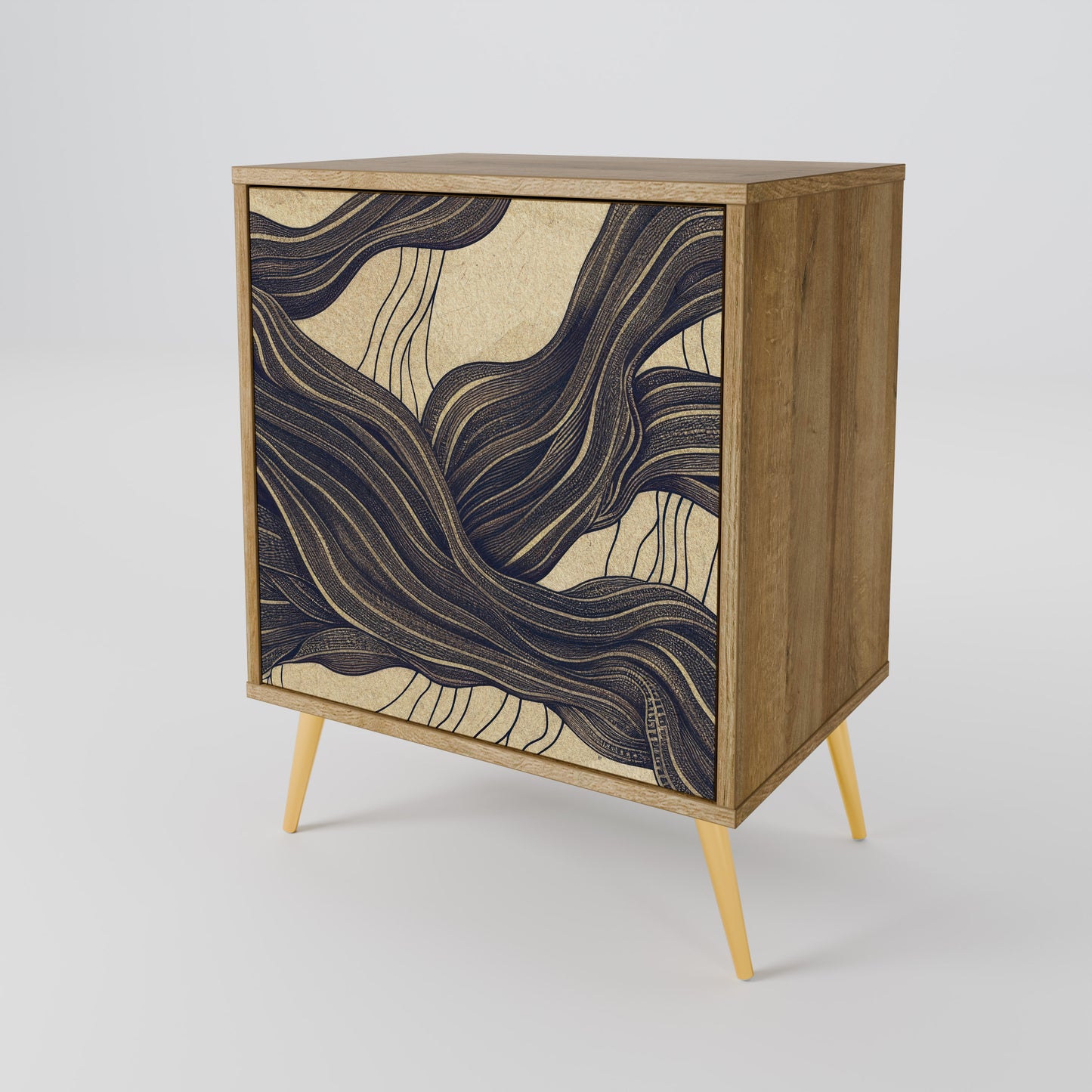 UNIFIED FRAGMENTS 1-Door Sideboard in Oak Effect