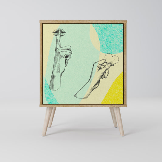 BODY LANGUAGE 1-Door Sideboard in Oak Effect