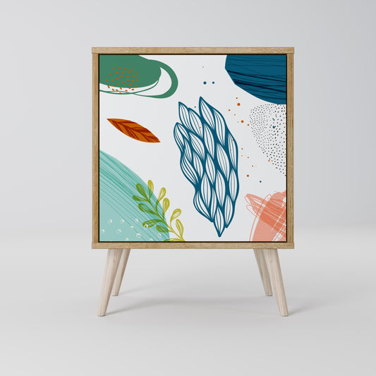 Credenza BOTANICAL HURRICANE a 1 anta effetto rovere