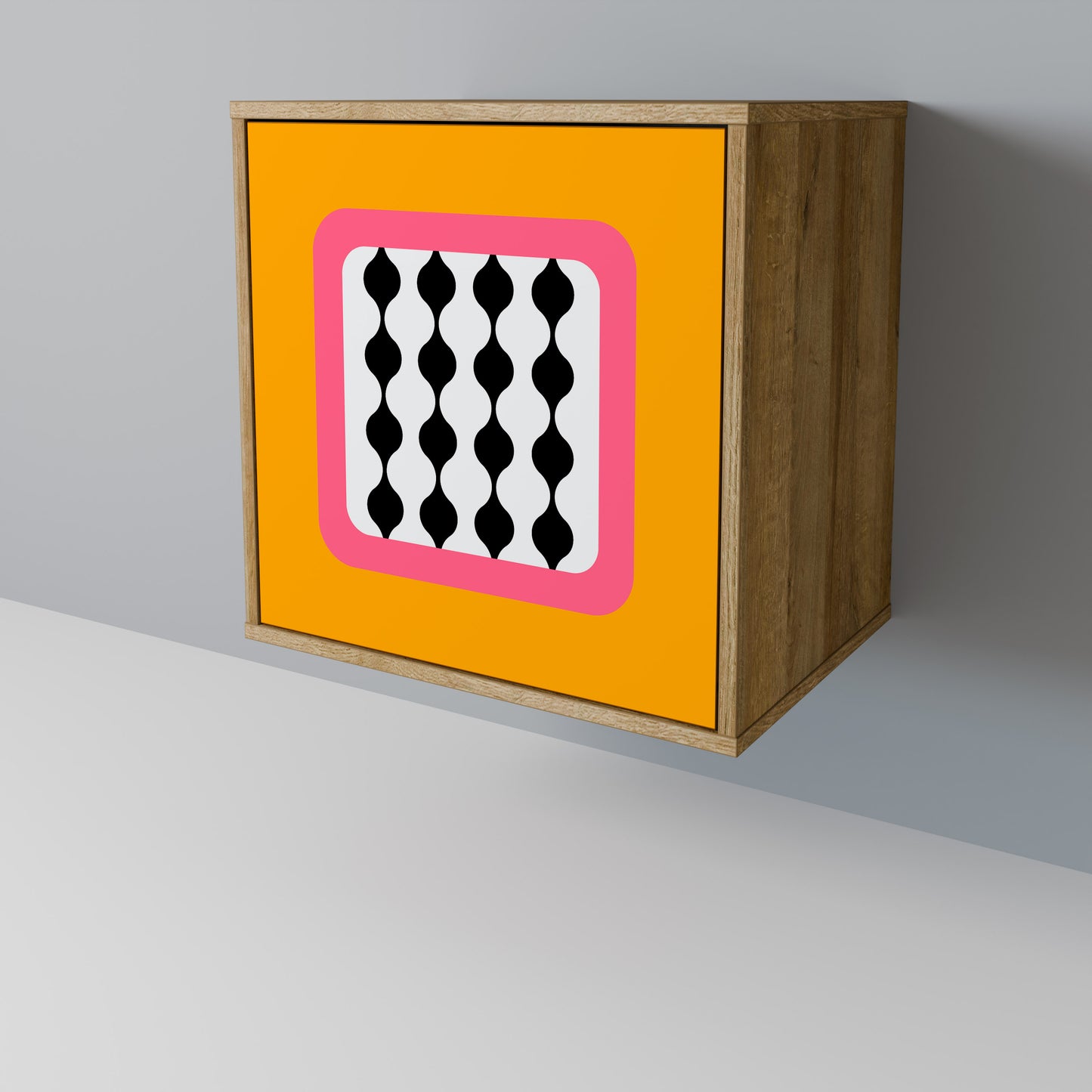 Credenza TEARS IN HEAVEN a 1 anta effetto rovere