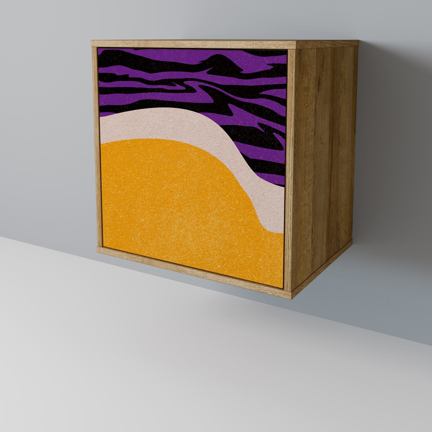 Credenza INDEPENDENT BORDER a 1 anta effetto rovere