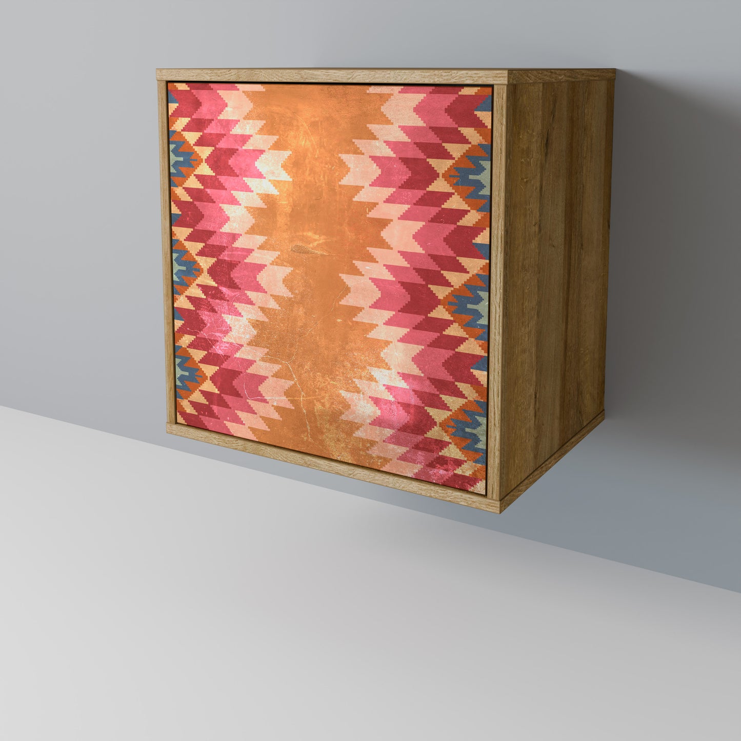 Credenza INDIAN FOLK a 1 anta effetto rovere