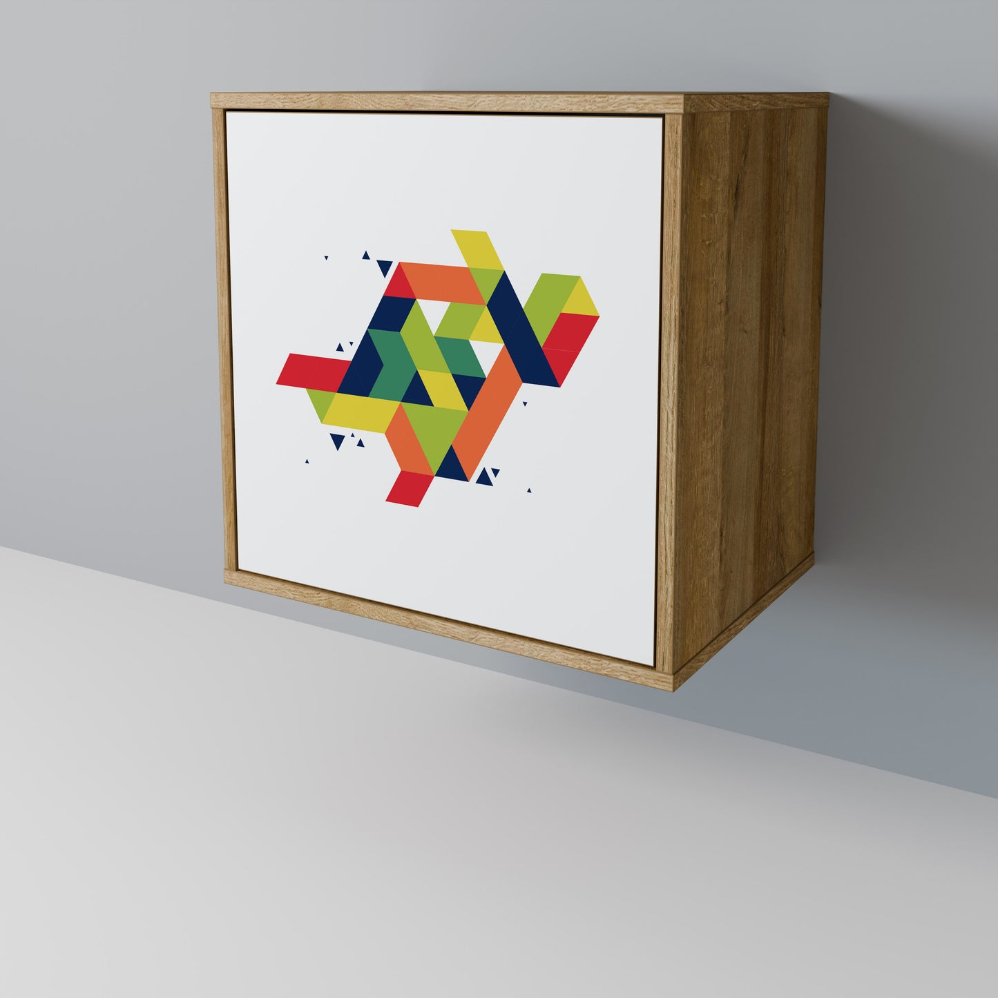 Credenza FUTURE SIGN a 1 anta effetto rovere