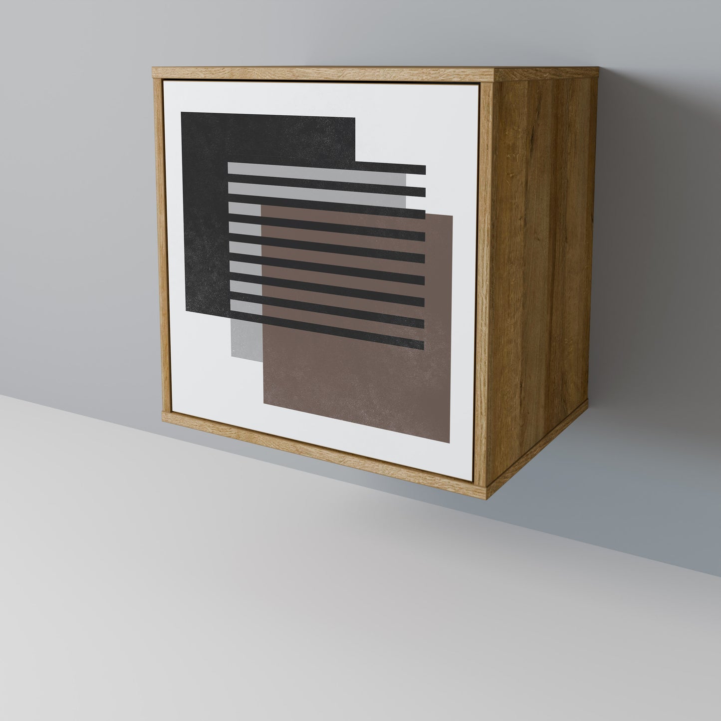 Credenza SHADOW SYNCHRONY a 1 anta effetto rovere