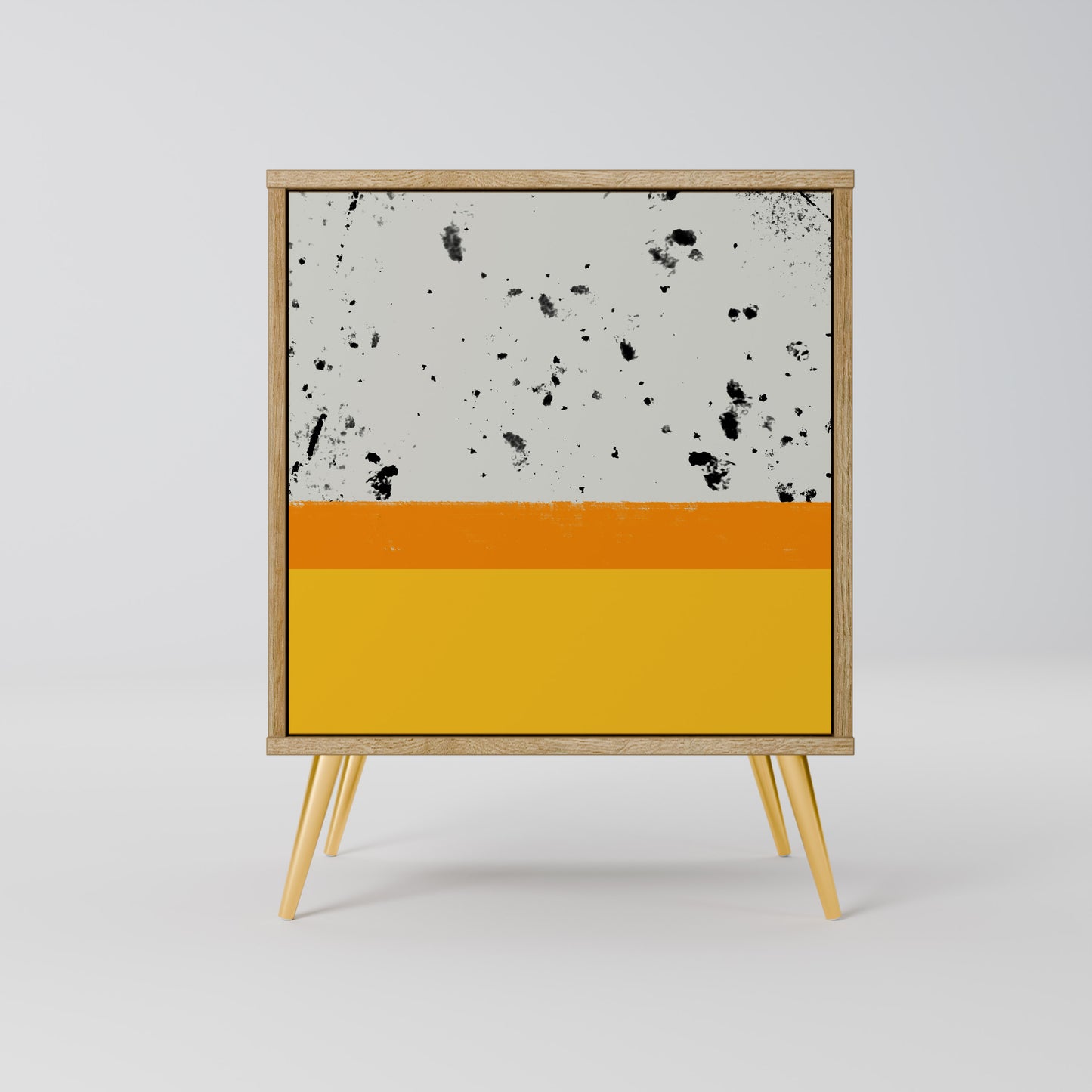 DYED BY ORANGE 1-Door Sideboard in Oak Effect