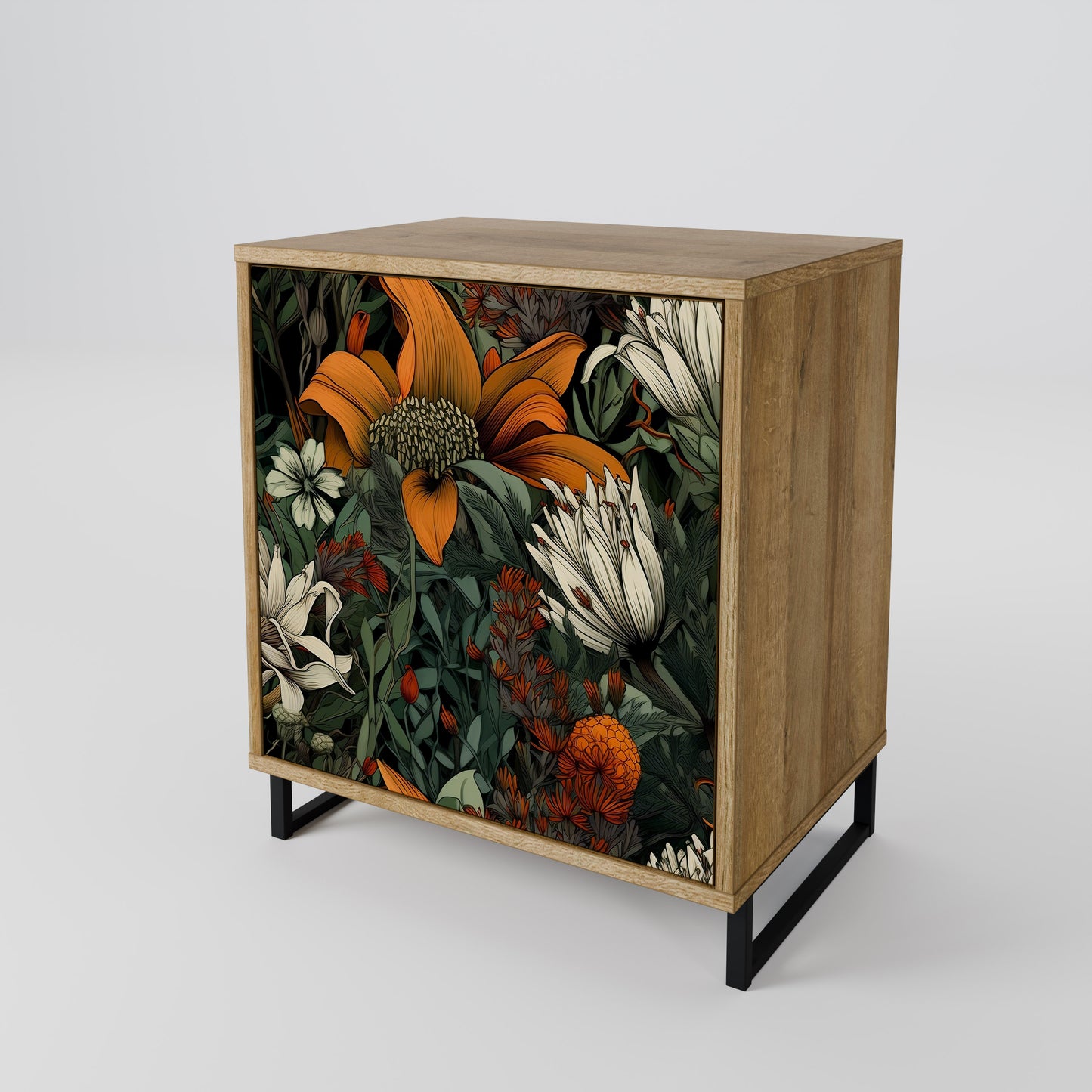 MIDNIGHT SPROUT 1-Door Sideboard in Oak Effect