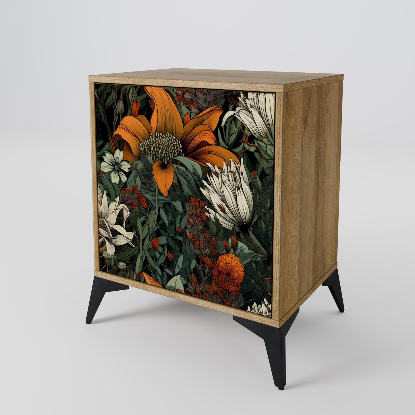 MIDNIGHT SPROUT 1-Door Sideboard in Oak Effect