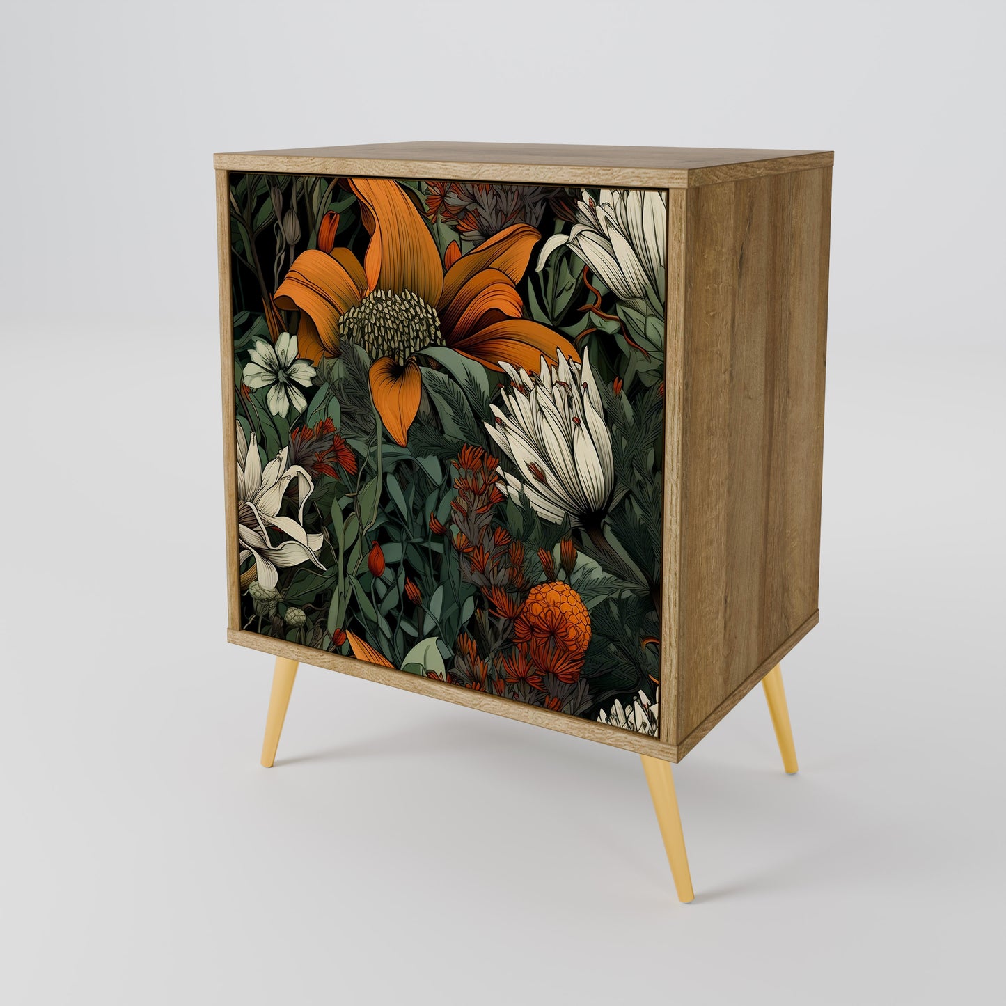 MIDNIGHT SPROUT 1-Door Sideboard in Oak Effect