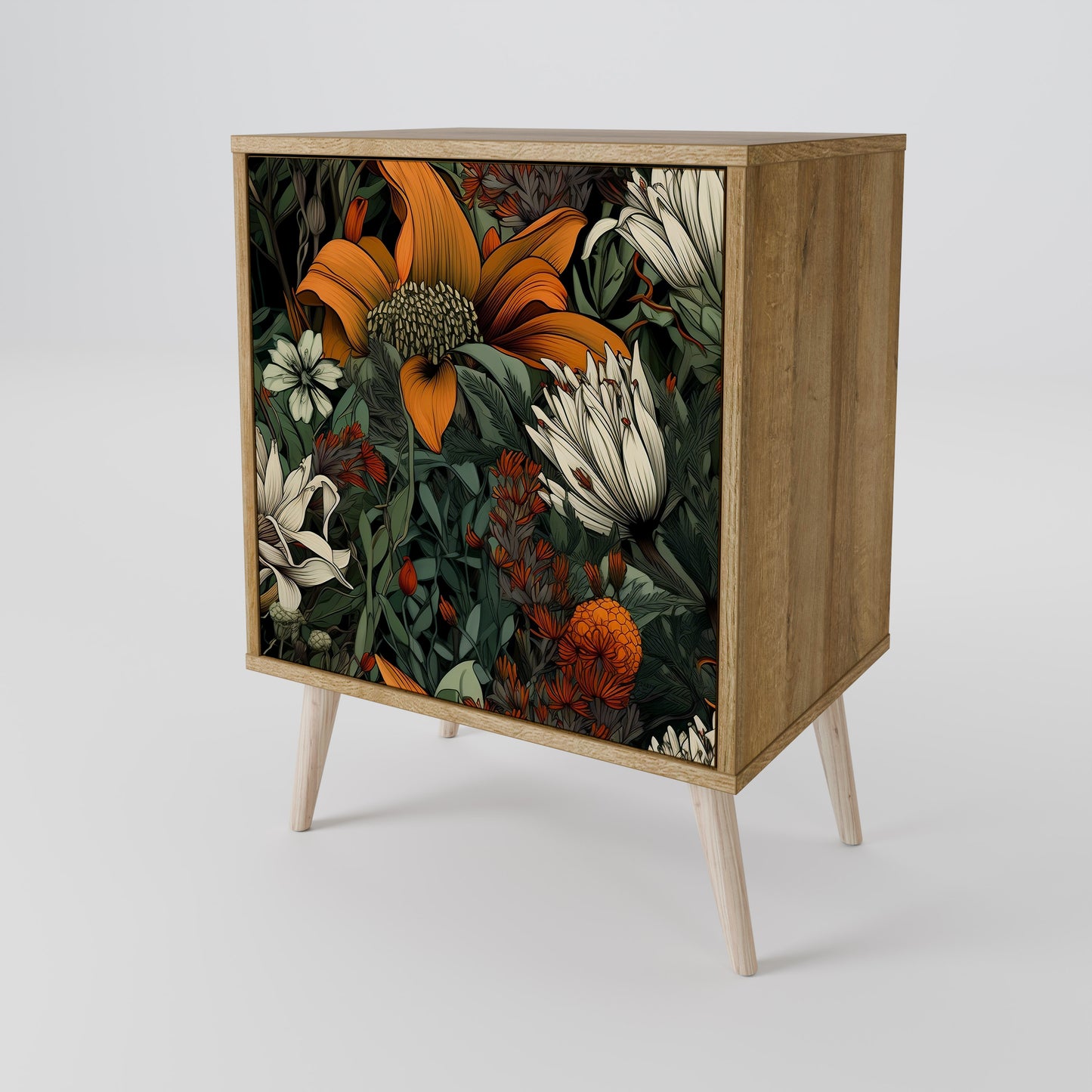 MIDNIGHT SPROUT 1-Door Sideboard in Oak Effect