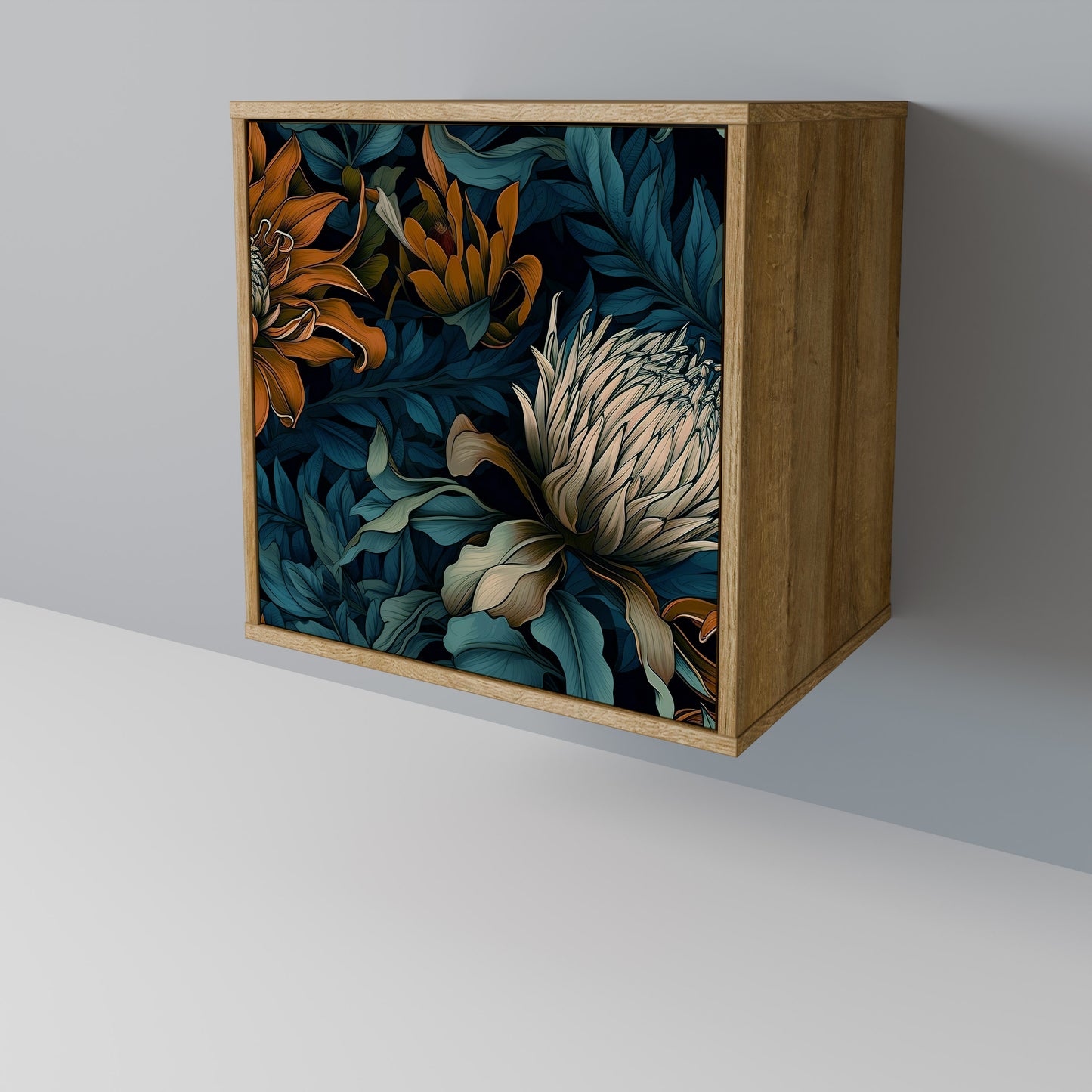 MORNING BLOOM 1-Door Sideboard in Oak Effect