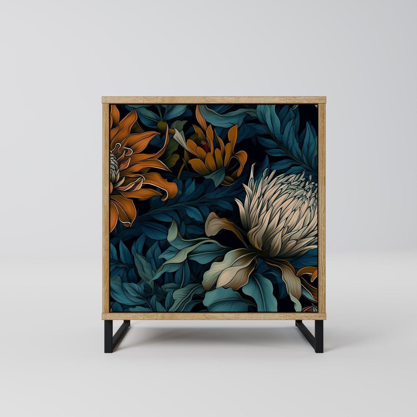 MORNING BLOOM 1-Door Sideboard in Oak Effect