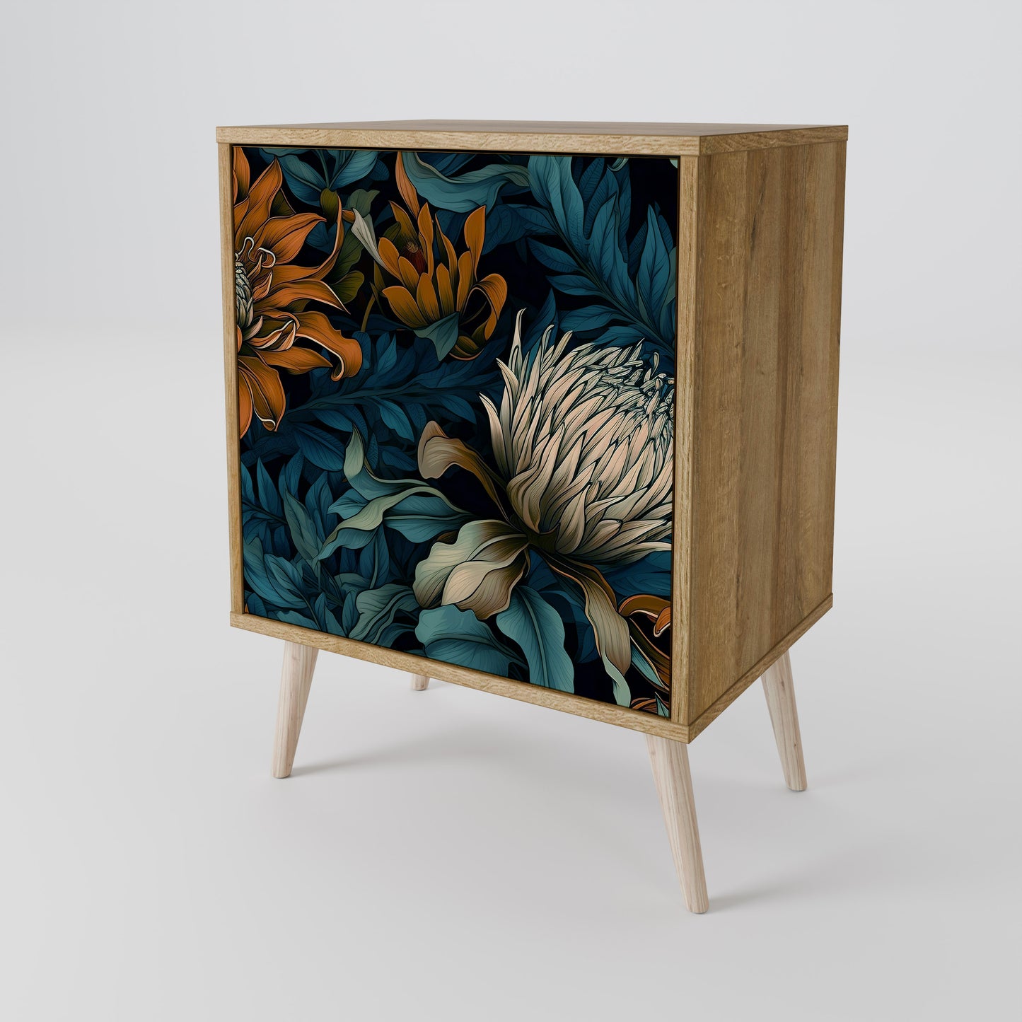 MORNING BLOOM 1-Door Sideboard in Oak Effect