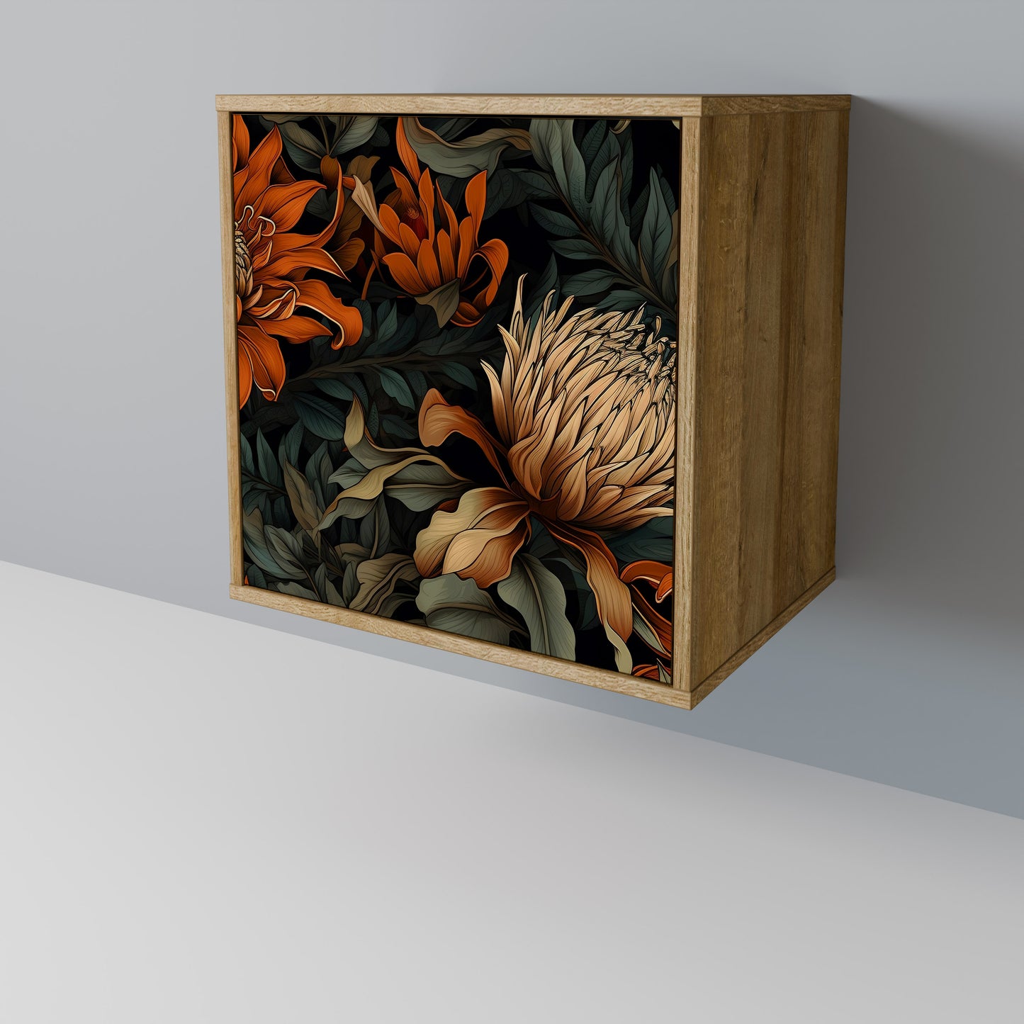 DAWN BLOOM 1-Door Sideboard in Oak Effect