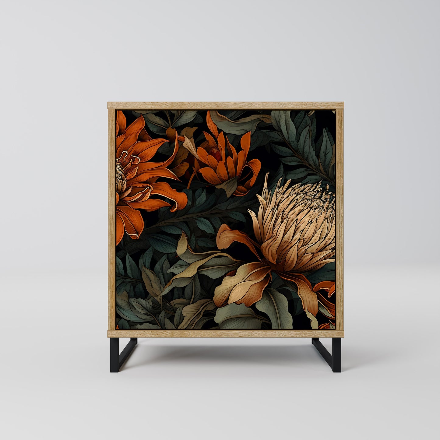 DAWN BLOOM 1-Door Sideboard in Oak Effect