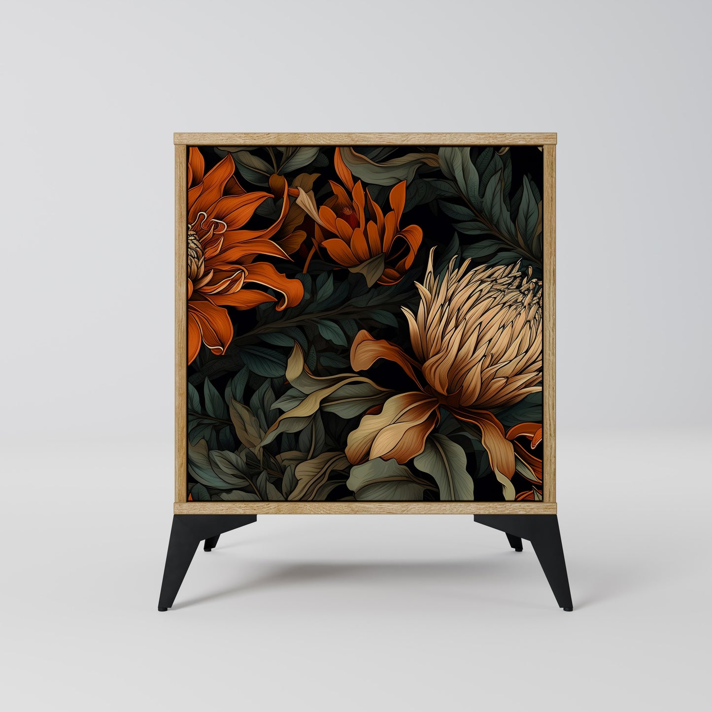 DAWN BLOOM 1-Door Sideboard in Oak Effect