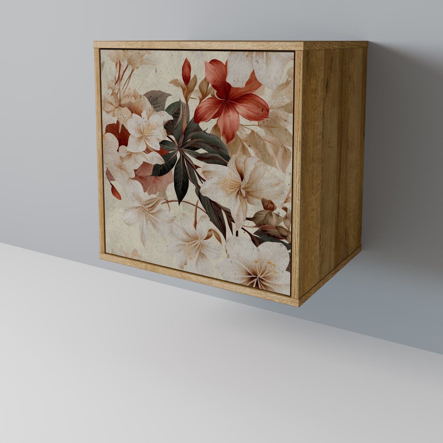 PETAL HARMONY 1-Door Sideboard in Oak Effect