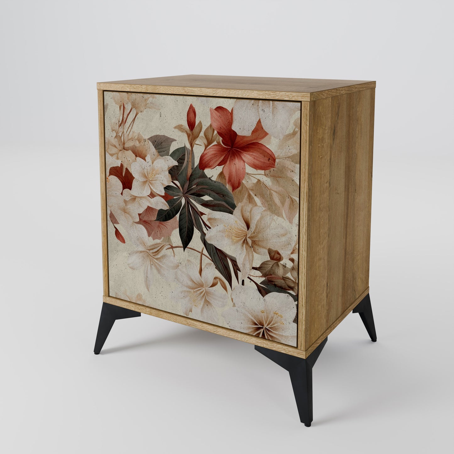 PETAL HARMONY 1-Door Sideboard in Oak Effect