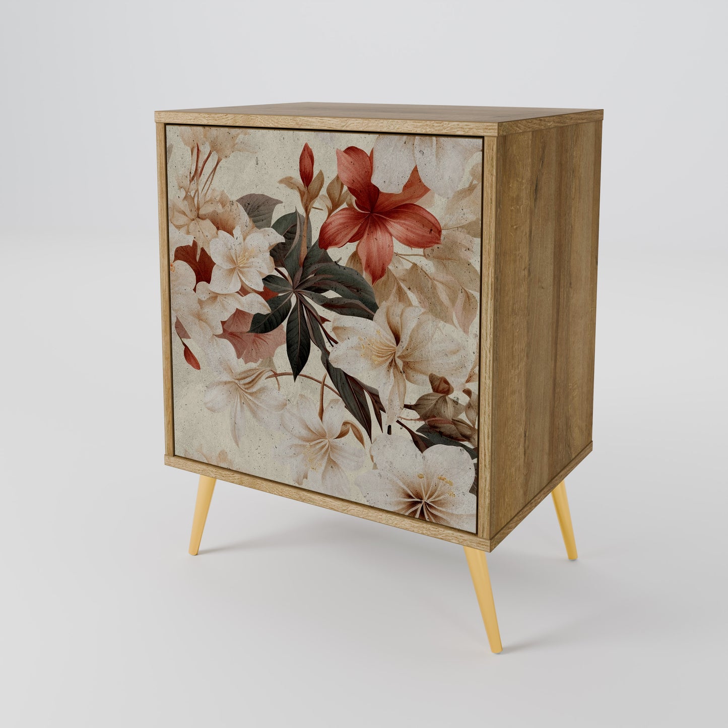 PETAL HARMONY 1-Door Sideboard in Oak Effect